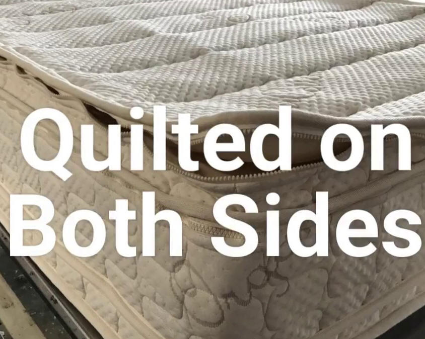 Los Angeles natural latex mattresses are quilted on both sides